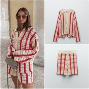 NWT Zara striped sweater set